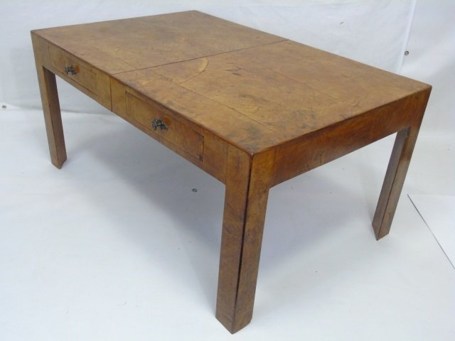 Contemporary Mid Century Style Burl Coffee Table (1 of 3)