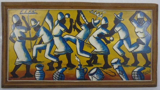 Haitian Dance Party Oil Canvas by Remy Blanchard (1 of 3)