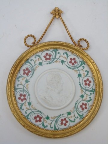 Antique Henri II Roi de France Porcelain Plaque (1 of 2)