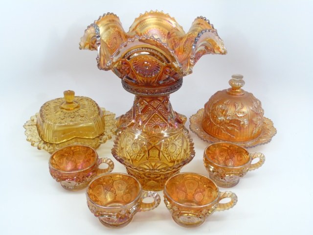 Antique American Orange Tone Carnival Glass (1 of 5)