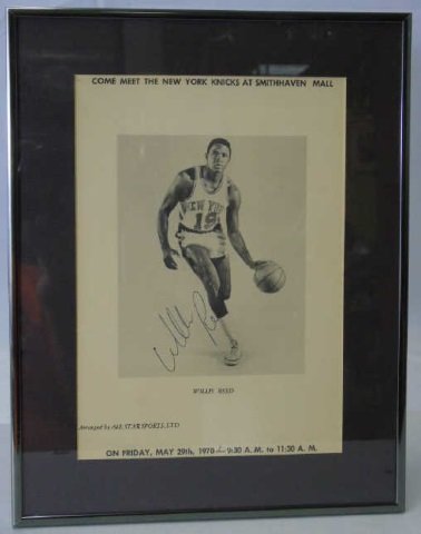 Vintage Willis Reed Autographed Photograph: Vintage Willis Reed Autographed Photograph. Measures 14 x 11 inches.