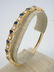 Estate 18k Yellow Gold Diamond & Sapphire Bracelet
