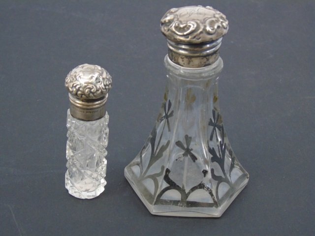 Two Antique Sterling Silver Perfume Bottles (1 of 5)