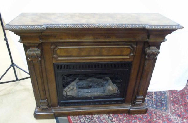 Contemporary Carved Wood Neo Classical Fireplace (1 of 8)