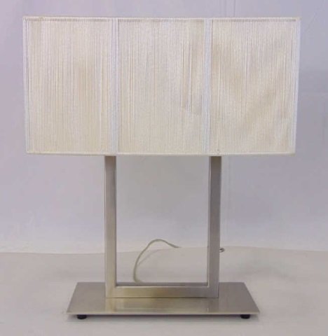 Contemporary Modern Brushed Metal 2 Arm Table Lamp (1 of 3)