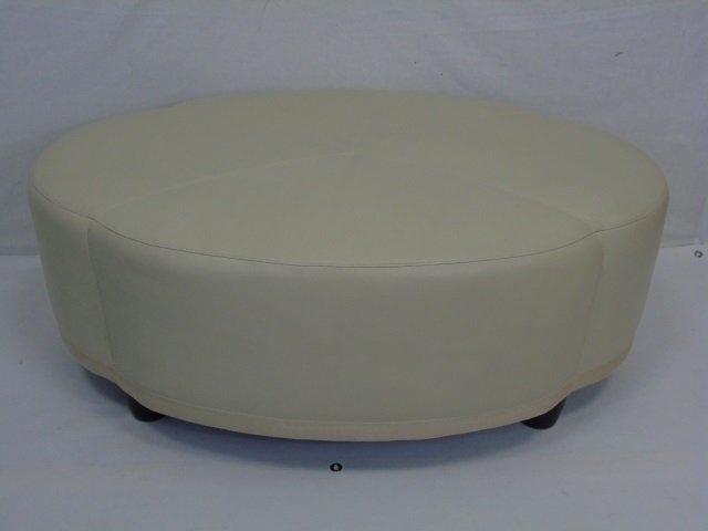 Contemporary Barbara Barry Leather Ottoman (1 of 6)