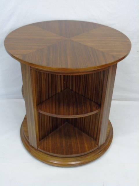Contemporary Revolving Round Bookcase End Table (1 of 3)