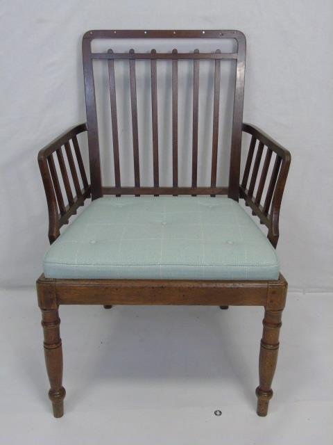 Antique Anglo Indian Carved Wood Inlaid Armchair (1 of 4)