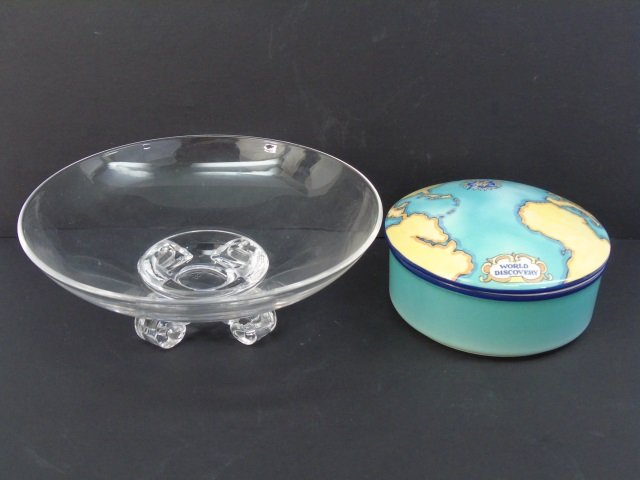 Tiffany & Co Porcelain Box + Steuben Glass Bowl (1 of 7)