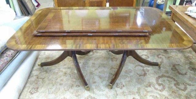 Mahogany Double Pedestal Sheraton Dining Table (1 of 5)