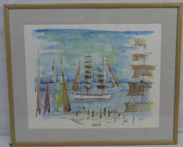 Coastal Seascape w/ Sailboats Signed & Numbered (1 of 3)