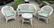 Antique American White Wicker Sunroom / Patio Set