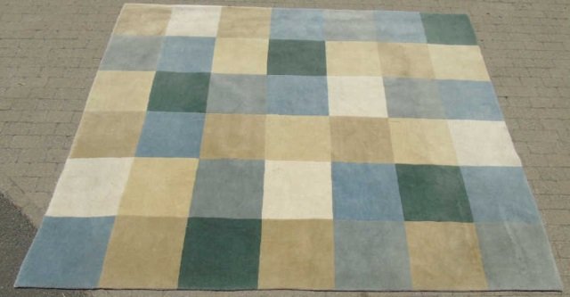 Large Contemporary Modern Checkered Motif Rug (1 of 5)