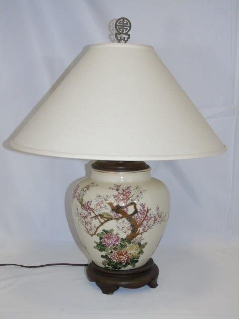 Porcelain Ginger Jar Asian Style Table Lamp (1 of 6)