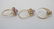 Three Vintage 14kt Yellow Gold Diamond Rings - 2