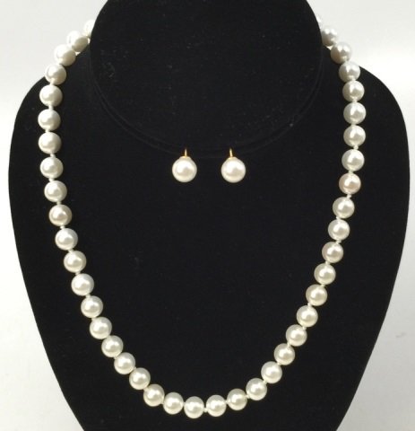 Jewelry Suite - Cultured Pearl Necklace & Earrings (1 of 5)