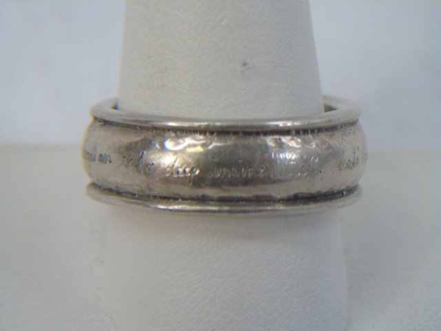 Contemporary Jeanine Payer Hammered Sterling Ring (1 of 4)