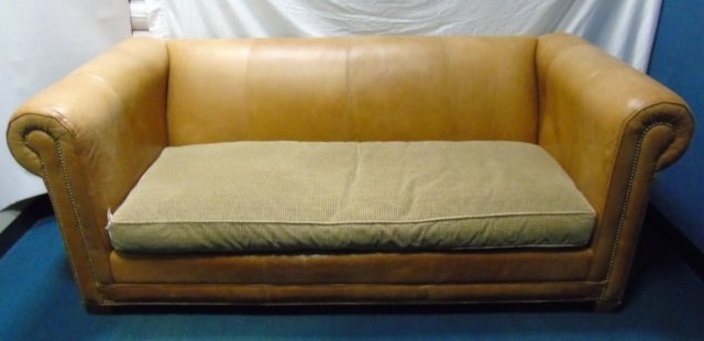 Darren Henault Traditional Leather & Fabric Sofa (1 of 6)