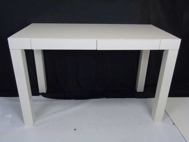Contemporary White Lacquer Painted Office Desk (1 of 3)