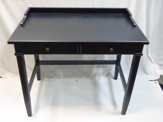 Contemporary Traditional Ebony Tone Wood Desk (1 of 3)
