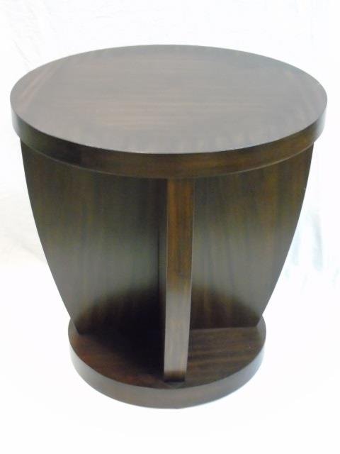 Contemporary Ebony Tone Round End Table (1 of 5)