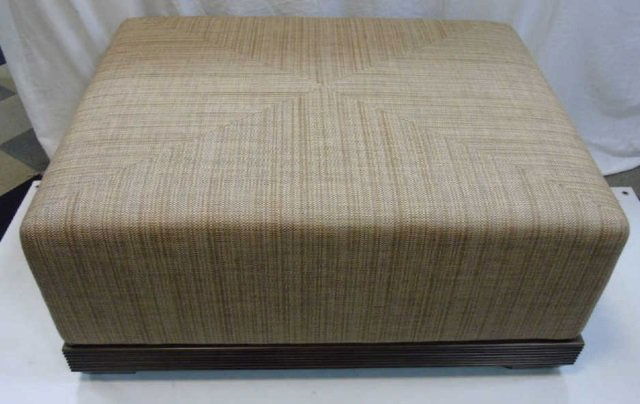 Contemporary Modern Horsehair Upholstered Ottoman (1 of 4)