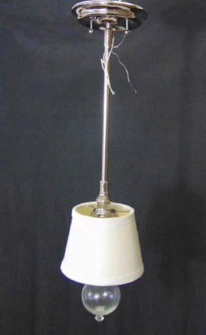 Contemporary Modern Brushed Metal Glass Chandelier (1 of 7)