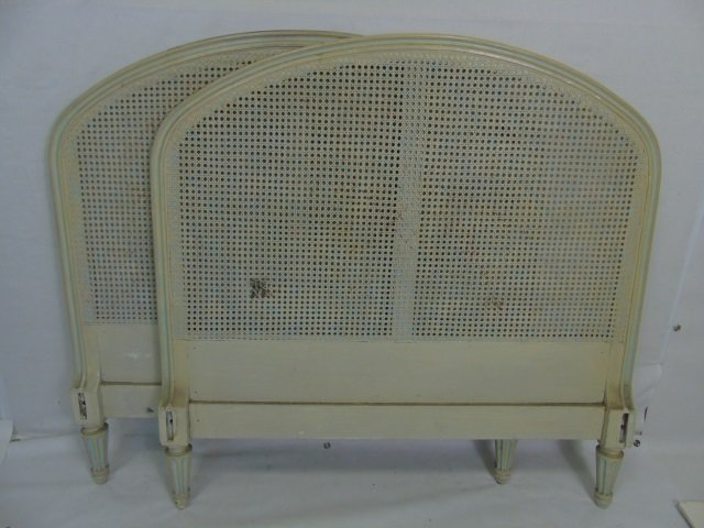 Antique French Louis XV Style Caned Wood Bed (1 of 5)