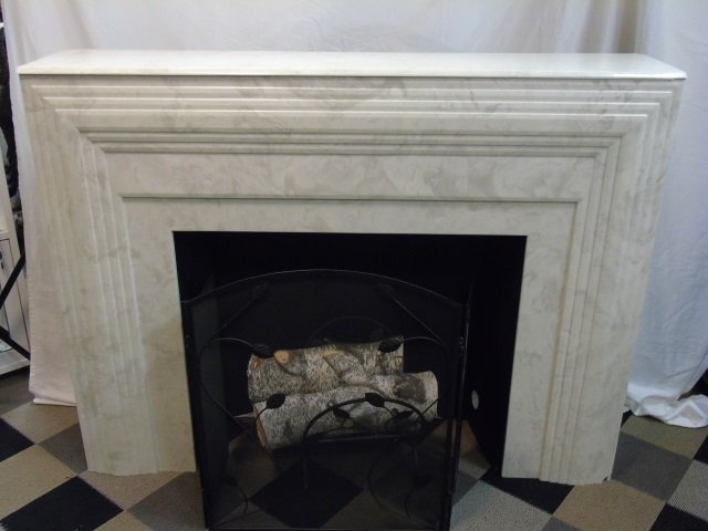 Contemporary Stickley Audi Marble Fireplace Mantle (1 of 4)