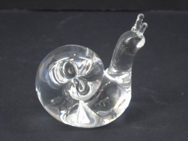 Vintage Steuben Art Glass Signed Snail Statue (1 of 4)