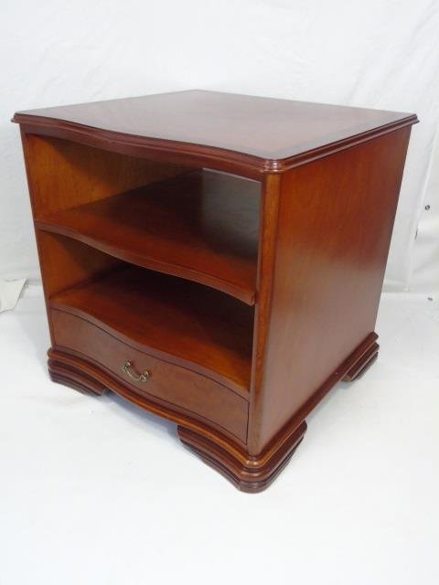 Contemporary Traditional Banded Wood Console Table (1 of 4)