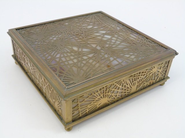 Antique Tiffany Studios New York Pine Needle Box (1 of 4)