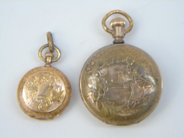 Elgin & Waltham Antique Gold Pocket Watches (1 of 9)