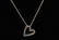 Vintage Sterling Silver & Diamond Heart Necklace - 3