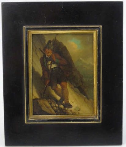 Antique German / Swiss Alpine Portrait Miniature (1 of 3)