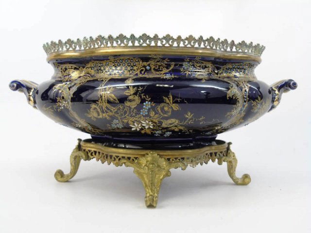 Antique Gilt Bronze & Porcelain Center Piece (1 of 6)