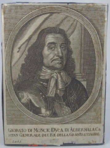 Antique 17th C Engraving Duke George Monck (1 of 2)
