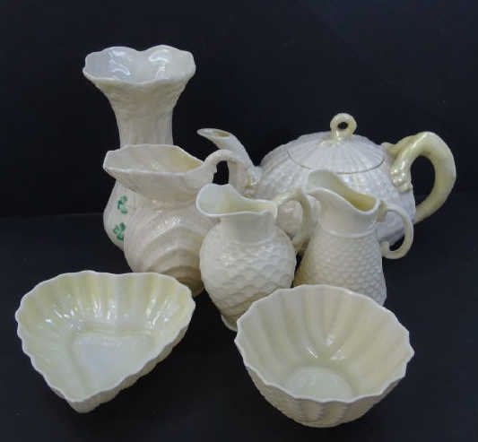 Group Lot of Vintage Irish Belleek Porcelain Items (1 of 5)