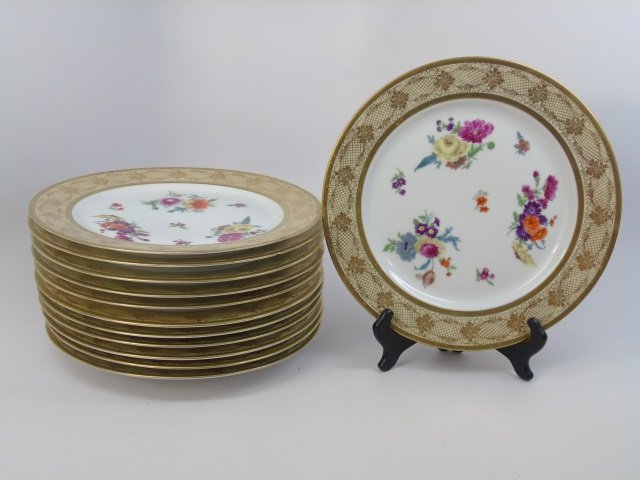 Set of 12 Antique German Bavarian Dinner Plates (1 of 3)