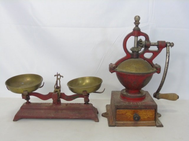 Antique Kitchen Scale & Coffee Grinder (1 of 8)