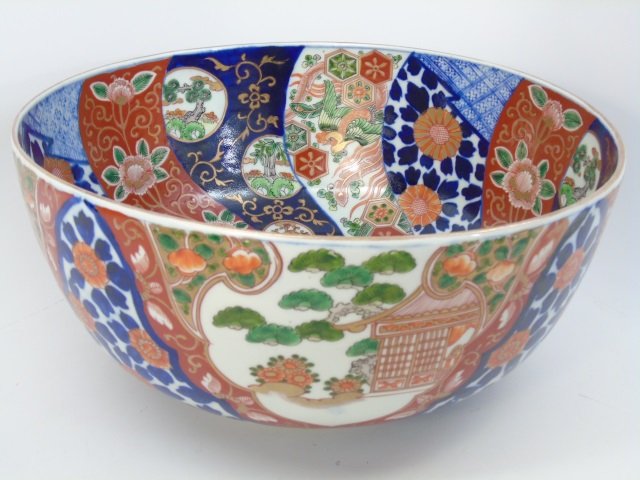 Early Large Meiji Imari Bowl 18" Diameter (1 of 4)