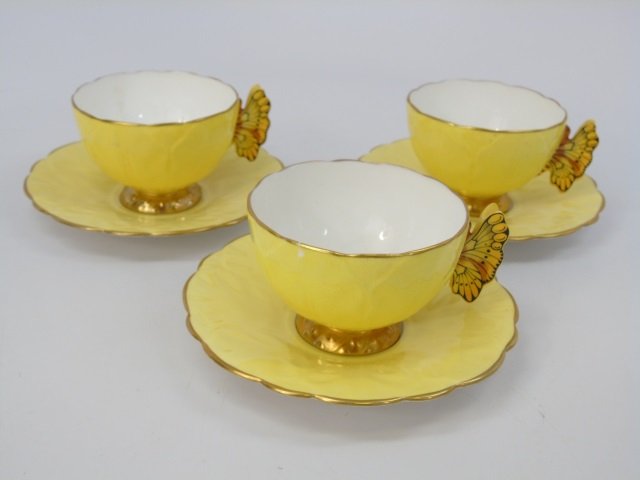 Three Antique English Teacups & Saucers (1 of 4)