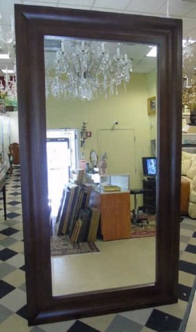 Contemporary Modern Full Length Wood Frame Mirror (1 of 2)