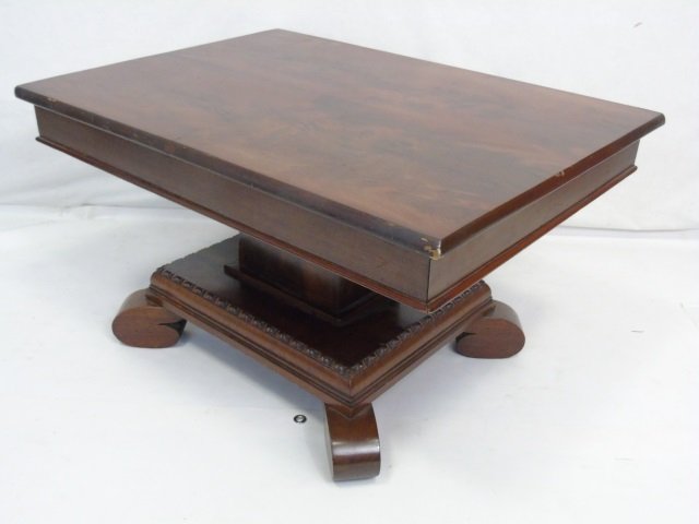 Antique American Empire Pedestal Coffee Table (1 of 7)