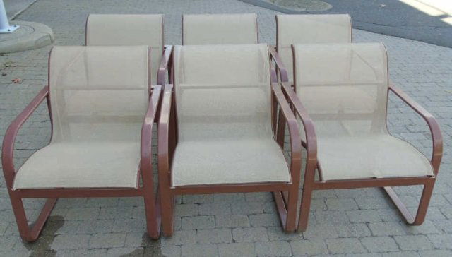 Contemporary Metal & Fabric Outdoor / Patio Chairs (1 of 4)