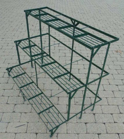 Green Metal Garden / Patio Tiered Plant Stand (1 of 3)