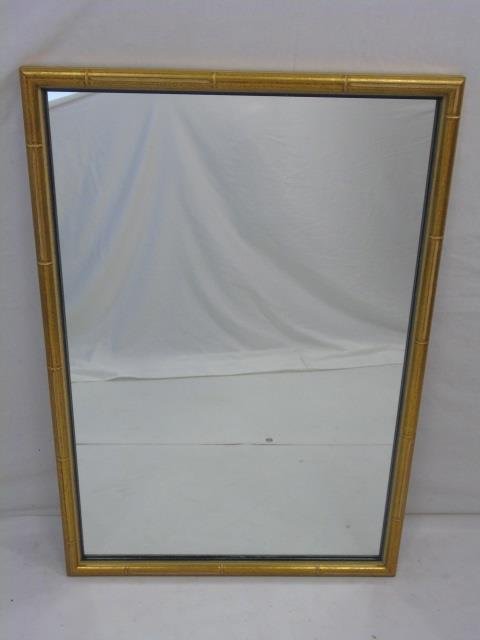 Mid Century Faux Bamboo Carved Mirror (1 of 2)