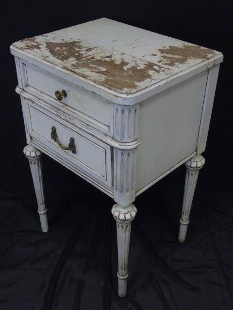 Vintage French Louis XVI Side Table Nightstand (1 of 6)