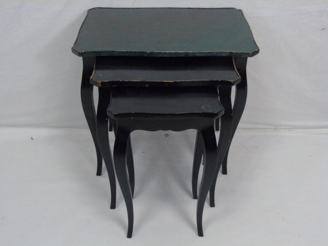 Set of Three Nesting Tables w/ Cabriole Legs (1 of 3)