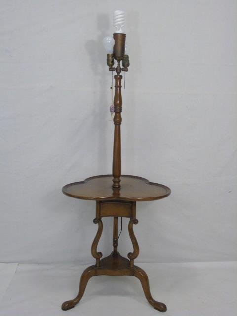 Neo Classical Floor Lamp w/ Pie Crust Table (1 of 6)